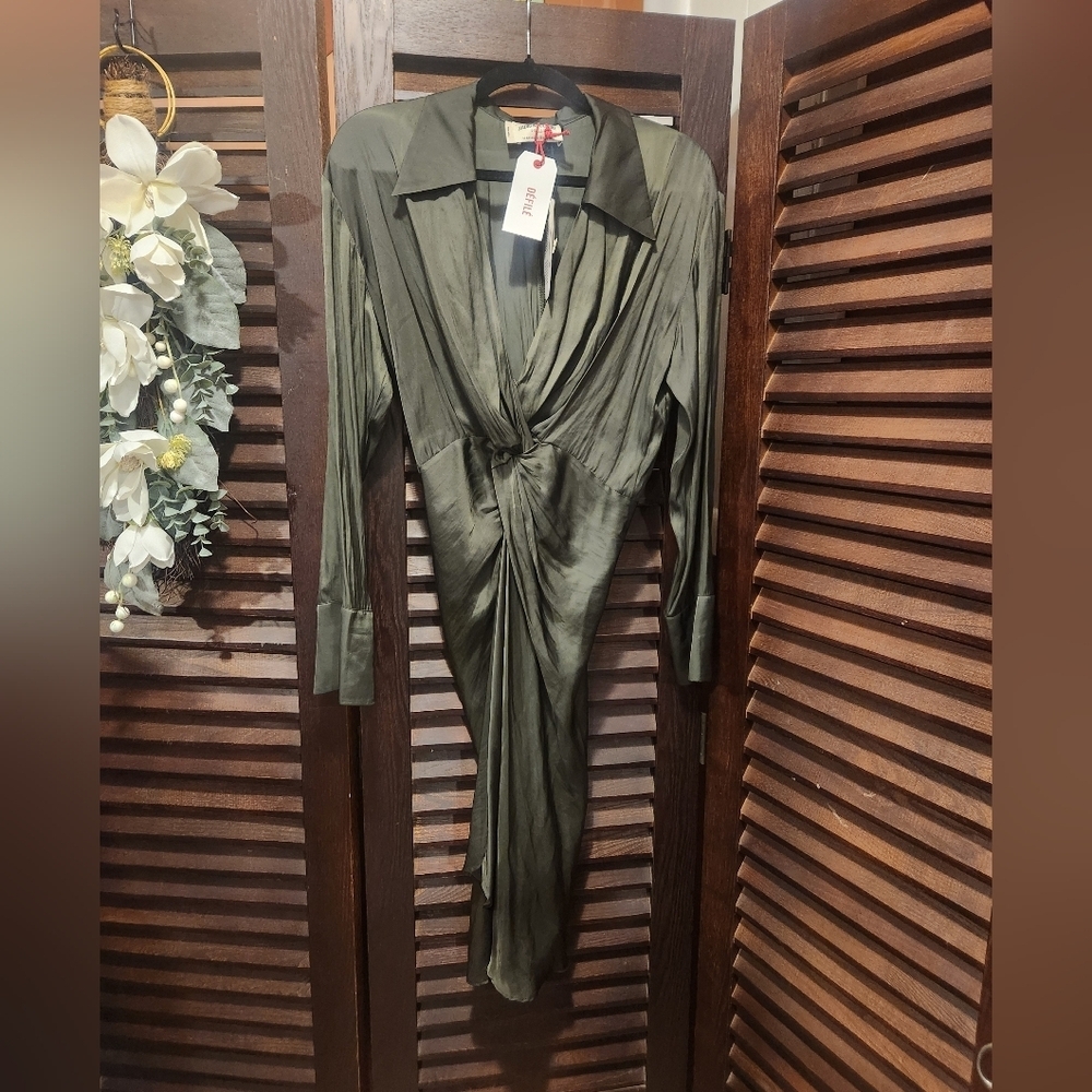 Zadig & Voltaire Olive Green Midi Dress